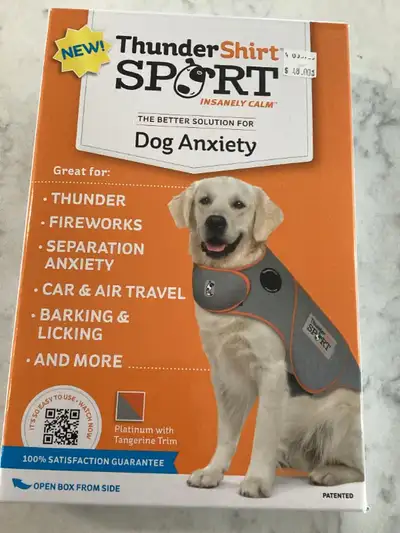 PRICE REDUCED: The ThunderShirt Sport. The better solution for dog anxiety .. thunder, fireworks, se...