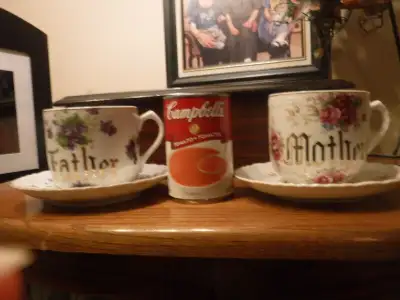 Mother and Father  Large cups and saucers, View more