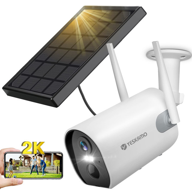 Yeskamo solar powered security camera/camera solaire sans fil dans Autre  à Ville de Montréal