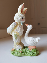 Easter rabbit bunny with duck