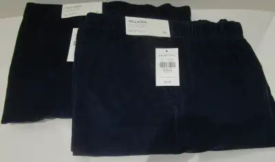 NEW 2 PRS."NORTHERN REFLECTIONS" NAVY CORDS,WOMEN PETITE XL, View more