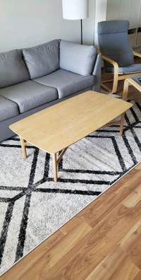 Article Brezza light oak rectangular coffee table