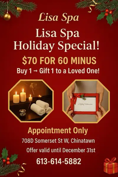 ✨ HOLIDAY MASSAGE SPECIAL ✨ $70 for 60 mins, View more