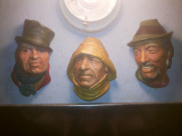 Bossons Chalkware Gypsy , Sikes, Fisherman ,Arab ,Cardinal Plate