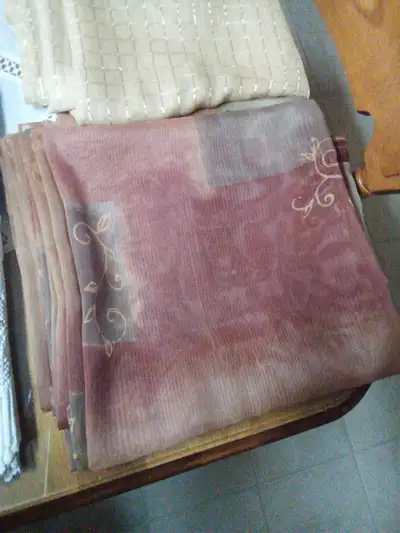 2 panneaux de rideaux longs couleur orangée, View more