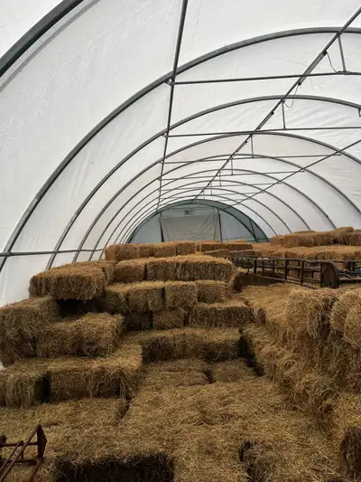 These high-quality hay bales is a mix of alfalfa and brome, perfect for your livestock These are pre...