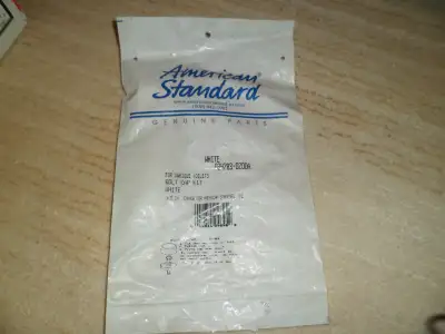 Genuine American Standard 034783-0200A toilet bolt cap kit white, View more