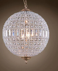 NEW in Box - Large Franz 3-Light Crystal Pendant