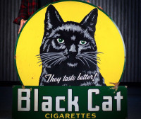 Black Cat Cigarette sign