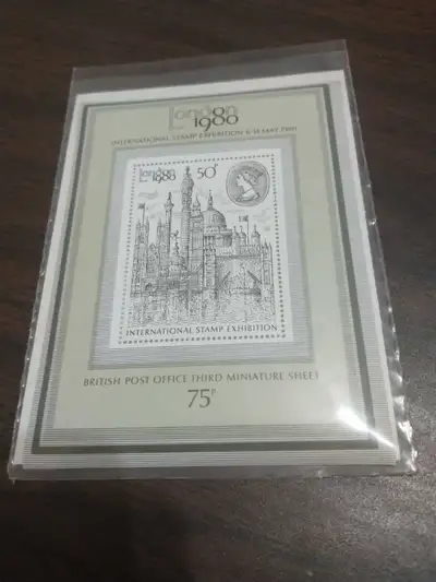 1980 London International Stamp Exhibition souvenir sheet MNH, View more