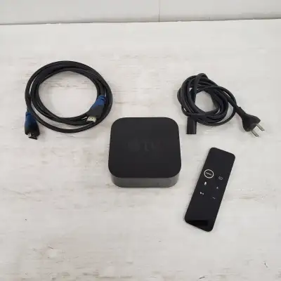 Apple A1842 TV Box with Remote Power Cord and HDMI Cord, View more