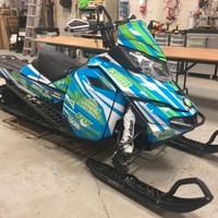 Snowmobile vinyl wraps. Message us for a quote 