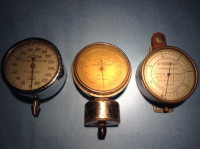 3 Antique sphygmomanometer Gauges