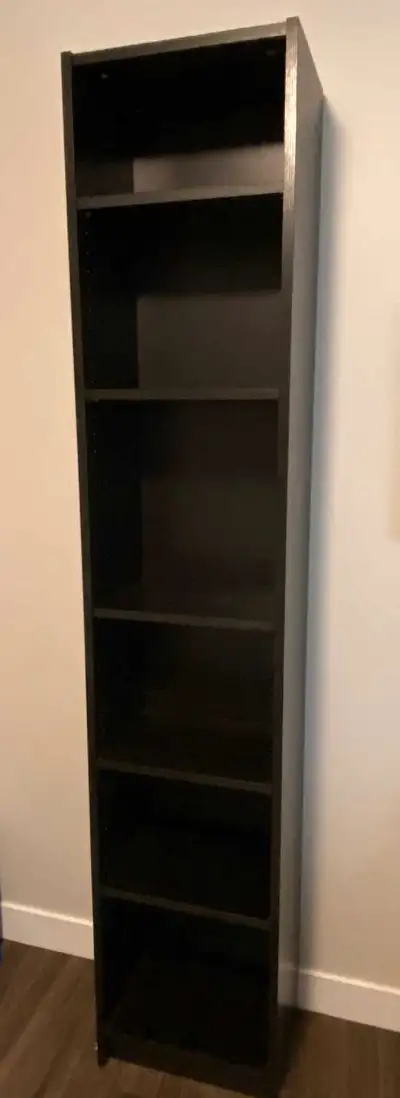 Selling a gently used IKEA Billy bookcase. Dimensions are 40x28x202 cm (15 3/4x11x79 1/2 ")