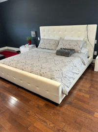 King bed frame and headboard-100$