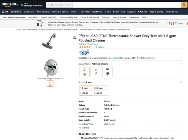 Pfister Thermostatic Shower- BRAND NEW in Bathwares in Markham / York Region - Image 6