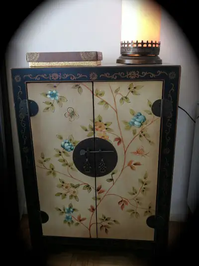 Cabinet Oriental Hand Painted Display Storage Cabinet - $475 ((Y, View more