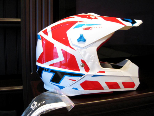 Scott 350 Tread White/Red Motocross ATV Helmet New Adult Size M in Motorcycle Parts & Accessories in Kitchener / Waterloo