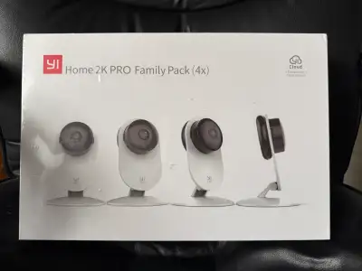 YI HOME 2K PRO FAMILY PACK (4 CAMERAS IN A BOX) - BRAND NEW, View more