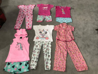 6 pyjamas d’été, fille 6 ans, très bonne condition, $30.00