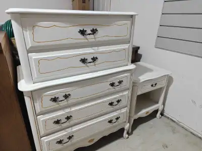 French Provincial Tallboy N Night stand, View more