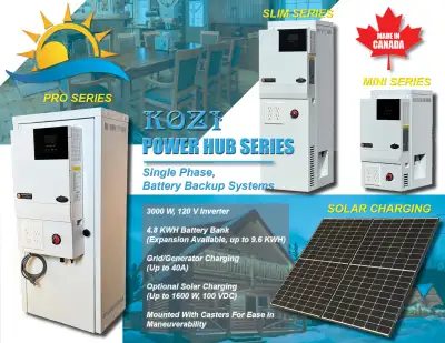 KOZI POWER HUB SERIES BATTERY BACKUP SYSTEMS, View more