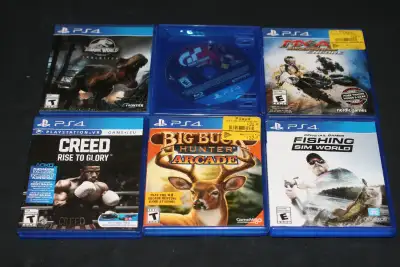 PS4 PLAYSTATION 4 GAMES - FISHING SIM WORLD, GRAN TURISMO SPORT, View more