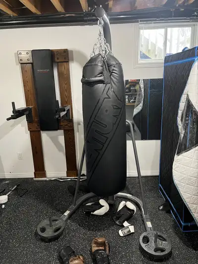 Century 100lb heavybag with stand, View more