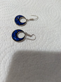 925 silver half moon earrings