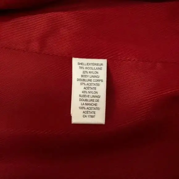 Banana Republic cherry red wool peacoat (S) in Women's - Tops & Outerwear in City of Toronto - Image 8