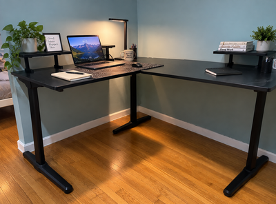 Black L-Shaped Computer / Gaming Desk – 63 × 47 Inches, View more