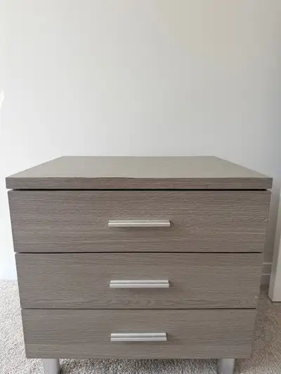 Modern 3-Drawer Nightstand- Excellent Condition ($30), View more