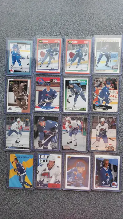 16 cartes de Quebec Nordiques Mats Sundin varied cards, View more