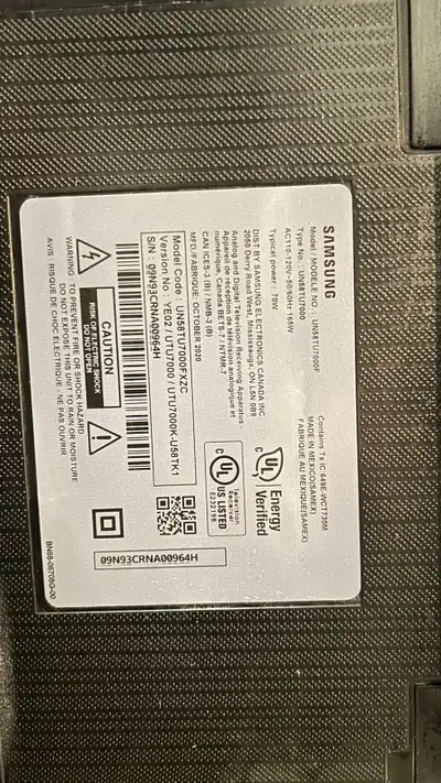 Tv Samsung - For Parts or Repair Only.    UN58TU7000F, View more