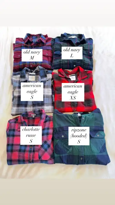 All in great condition! Ripzone hooded flannel only worn once *From a smoke-free home* Msg for addit...