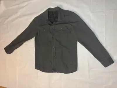 gray Oakley long-sleeve cotton shirt jacket large, View more