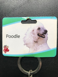 New. “Poodle” 3 D Metal Dog Keychain