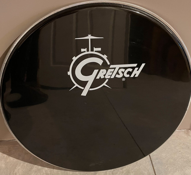 New Ebony Gretsch 22” bass drum head in Drums & Percussion in Woodstock - Image 2