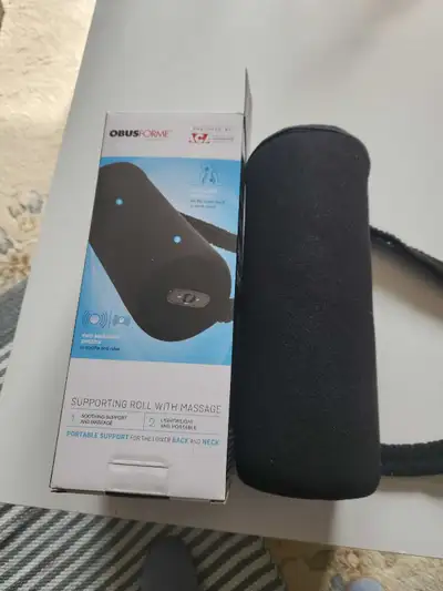 Obusforme supporting roll with massage. New batteries Lightweight and portable. 2 speed massage. Fro...