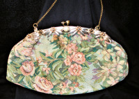 Vintage 1940s sac à main petit point Jolles Original Handbag