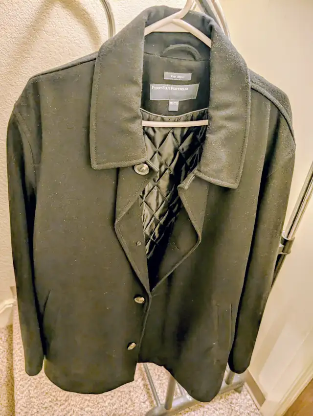 PERRY ELLIS PORTFOLIO COAT: BRAND NEW, NEVER WORN, BLACK- $40