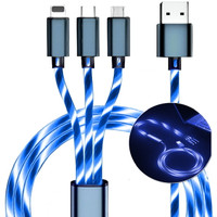 3 in 1 Charging Cable Light Up Fast Charger Multi Charging Cable