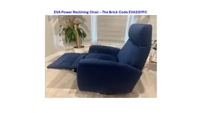 Power Reclining Chair Like New Purchased on August 10, 2023 (less than 10 months - paid $985)