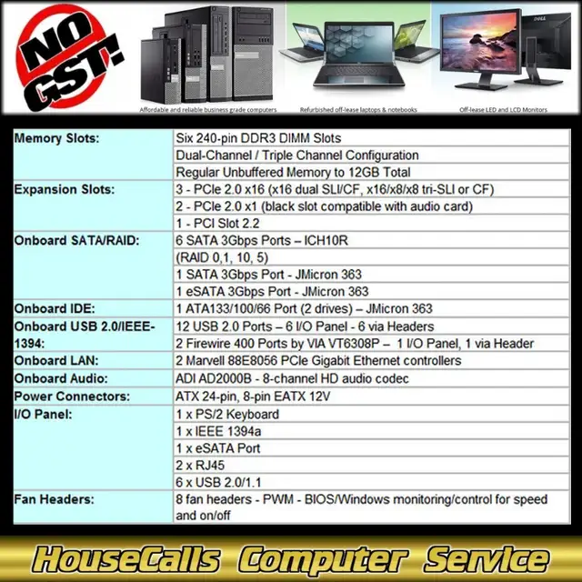 Asus Rampage 2 Extreme☣️6 Memory Slots + free CPU & Sound Card.. in Desktop Computers in Edmonton - Image 7
