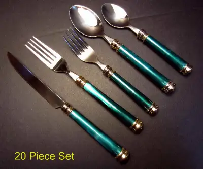 (JJD-146) 20 Piece Stainless Steel Flatware Set, View more