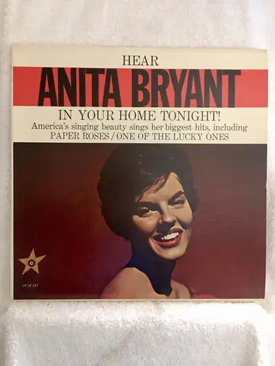Anita Bryant - Hear Anita Bryant In Your Home Tonight - 1 Vinyl Lp Label: Carlton Catalogue: LP 1212...