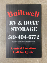 Outdoor Storage spots for RV’s, trailers and boats