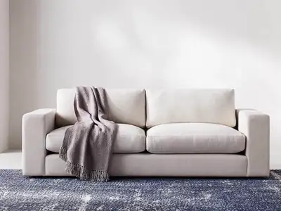 Crate and Barrel Oceanside Couch Modern 3 Seater Sofa White Prem, View more
