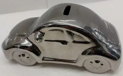 BOUCLAIR GOLDTONE CERAMIC CAR BANK, View more