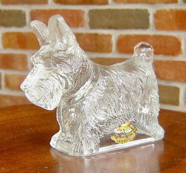 Antique Clear Glass Molded Scottish Terrier Scotty Candy Holder in Arts & Collectibles in City of Toronto - Image 4